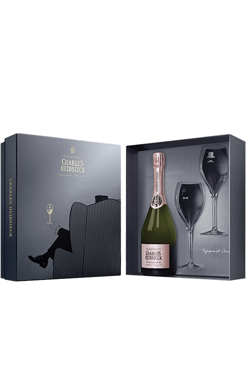 Charles Heidsieck Coffret Ros R Serve Fl Tes Champagne