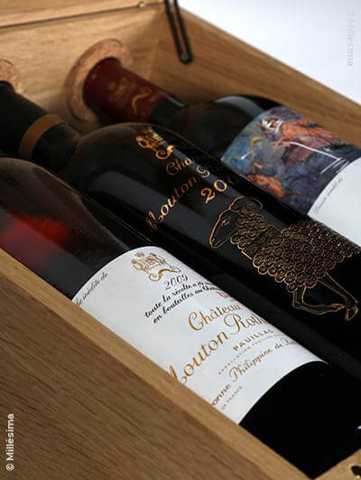 Caisse Luxe Chêne Mouton Rothschild 2000-2009-2010