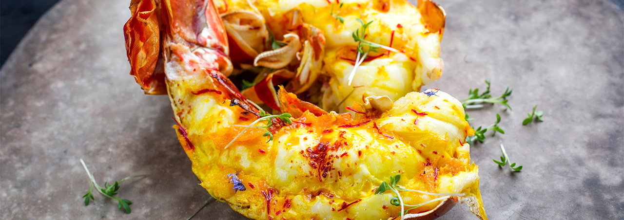 Photographie d'un homard gratiné.