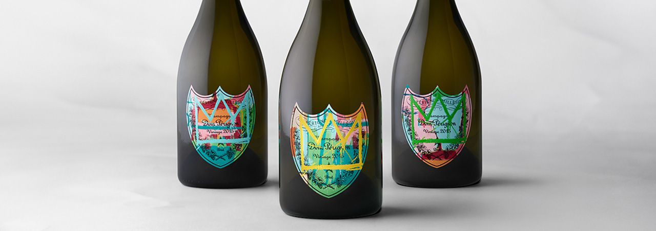 3 Dom Pérignon Flaschen, Sonderedition Basquiat