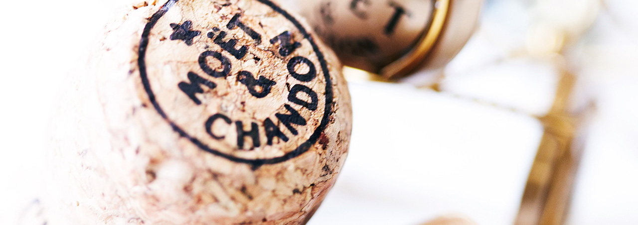 Nahaufnahme von Moët & Chandon Korken