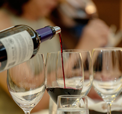 Verkostung von hochwertigem Rotwein