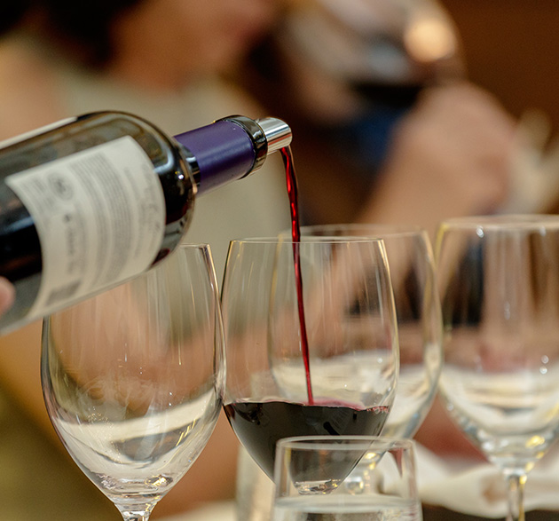 Verkostung von hochwertigem Rotwein