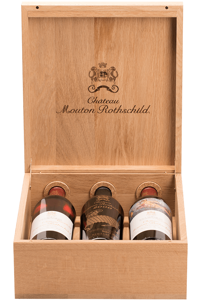 Caisse Luxe Chêne Mouton Rothschild 2000-2009-2010