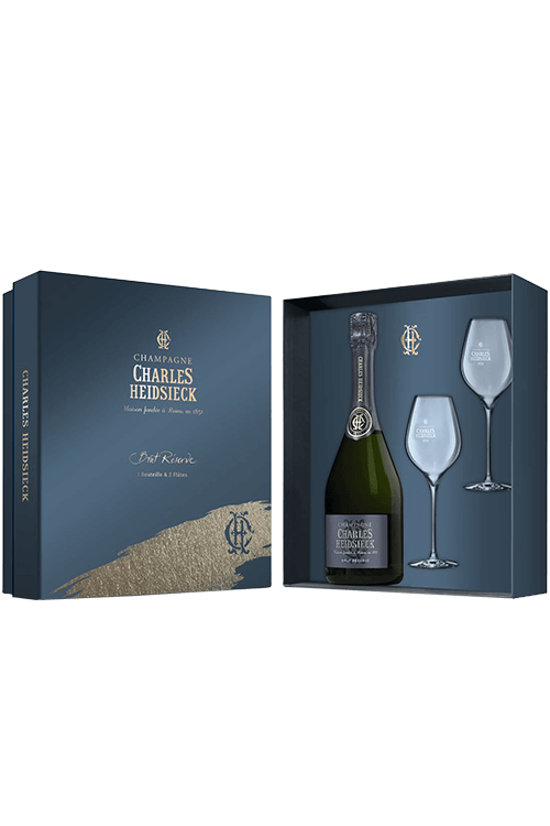 Buy Charles Heidsieck : Coffret Brut Réserve + 2 Flûtes