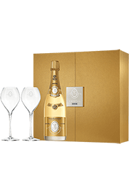 Louis Roederer : Coffret Cristal et 2 Flûtes 2008