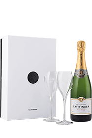 Taittinger : Coffret Paradoxe Prestige Brut + 2 flûtes