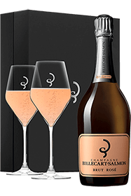 Billecart-Salmon : Coffret Dégustation Brut Rosé & Flûtes