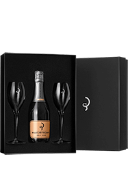 Billecart-Salmon : Coffret Dégustation Brut Rosé Demi-Bouteille & Flã»tes Media Botella En Une Funda