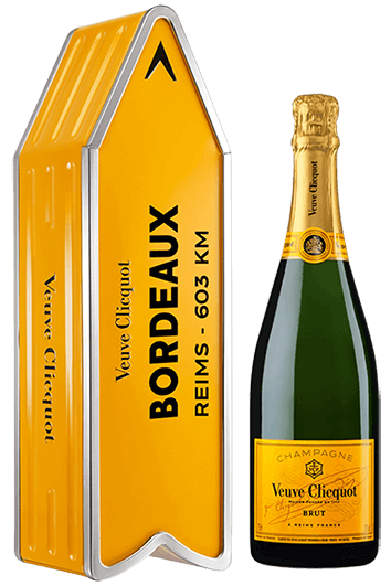 Champagne Veuve Clicquot : Brut Carte Jaune Coffret Bordeaux