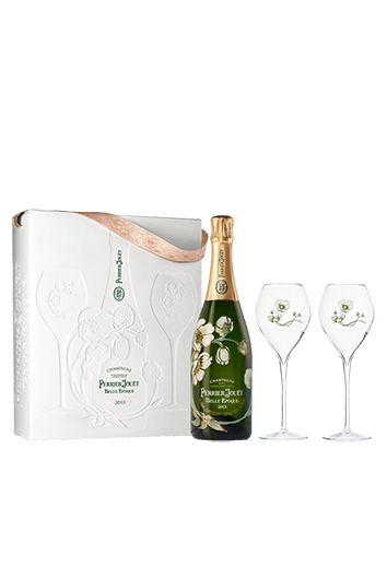 Perrier-Jouët : Belle Epoque GreenBox + 2 Champagner flöten 2013