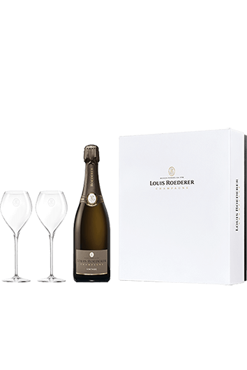 Buy Louis Roederer : Coffret Vintage + 2 Flûtes 2015 - Millesima