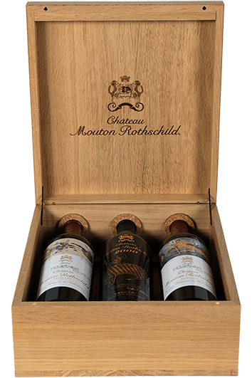 Caisse Luxe Chêne Mouton Rothschild 2000-2005-2010