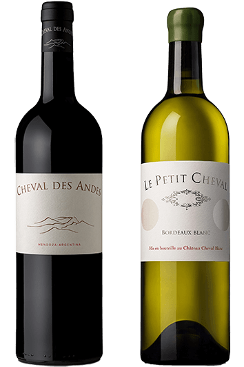 Caisse Duo Le Petit Cheval Blanc 2023 et Cheval des Andes 2022