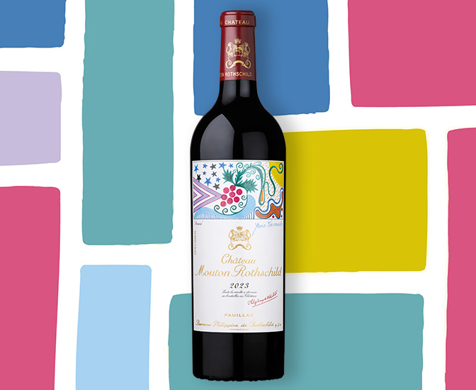 A bottle of wine Château Mouton Rothschild 2023