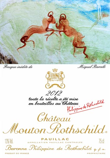 Etiquette Château Mouton Rothschild 2012