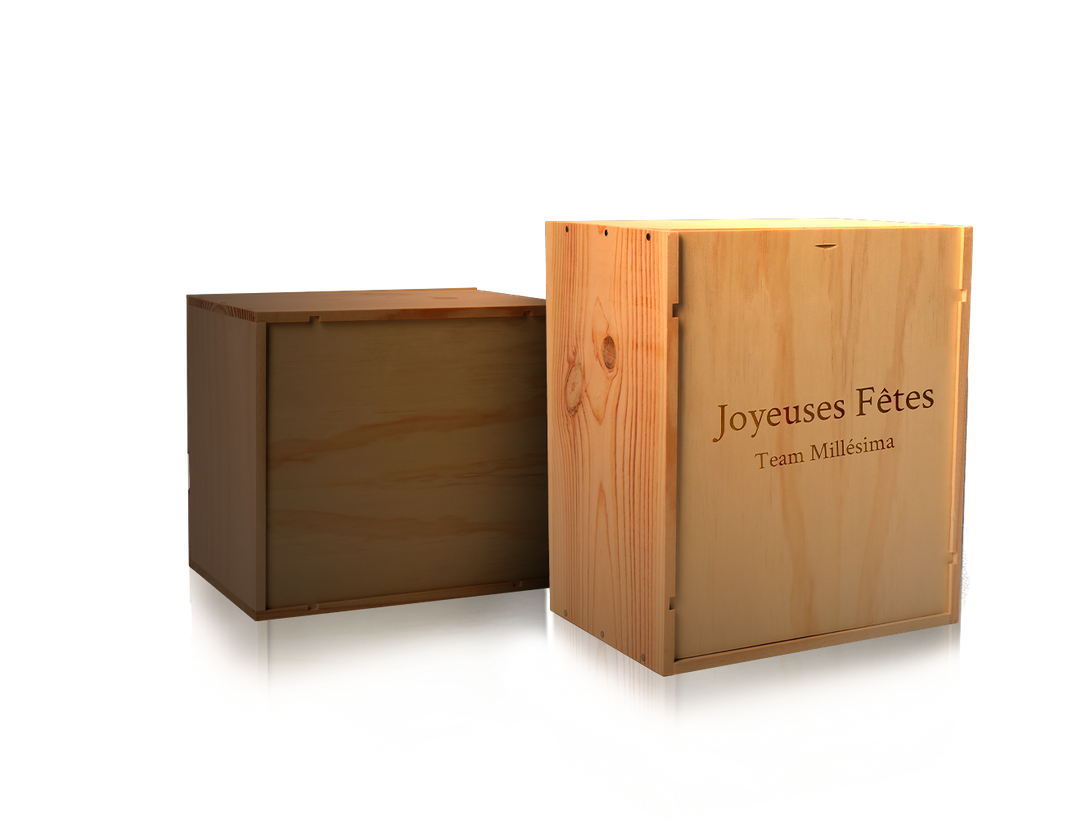 Caisse de vins en bois personnalisée - Millesima.be