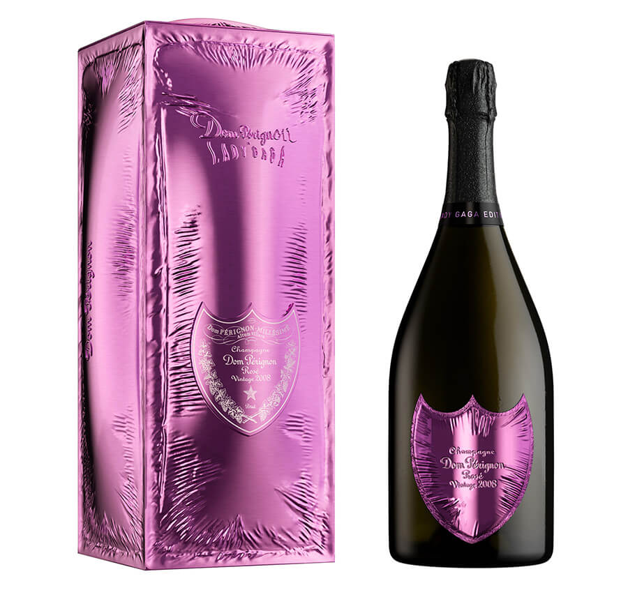 Champagne Dom Pérignon Rosé 2008 - Edition limitée selon le design créé par Lady Gaga