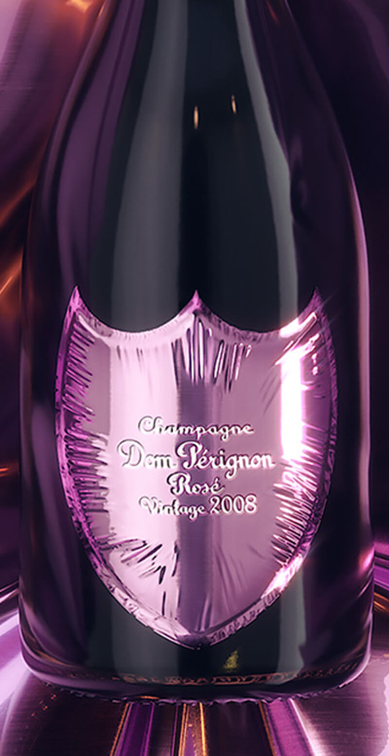 Champagne Dom Pérignon Rosé 2008 - Edition limitée selon le design créé par Lady Gaga