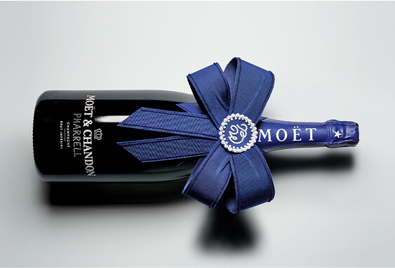 Moet & Chandon x Pharrell Williams Brut Impérial Magnum Bow Creation close view