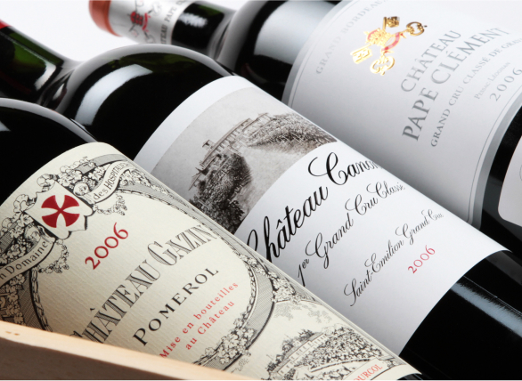 Bouteilles de vin de qualité