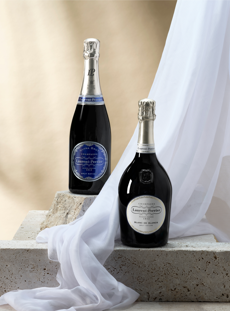 Deux bouteilles de champagne Laurent-Perrier