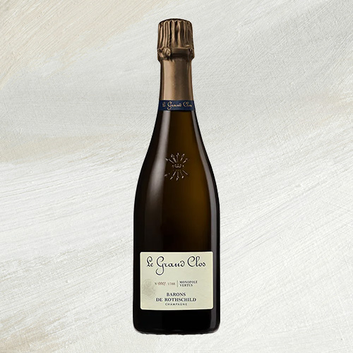 A bottle of champagne Baron de Rothschild Le Grand Clos Blanc de Blancs 2019