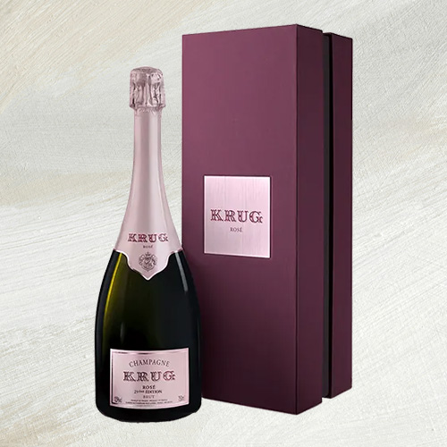 A bottle of champagne Krug Rosé 29th Edition