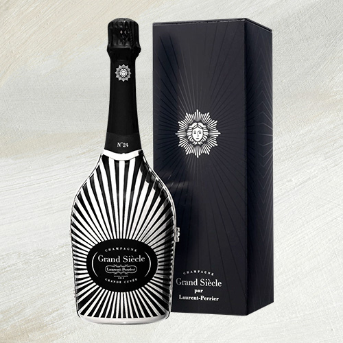 A bottle of champagne Laurent-Perrier Grand Siècle Itération 24 Robe Soleil