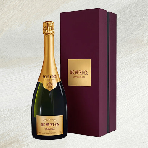 A bottle of champagne Krug Grande Cuvée 173rd Edition