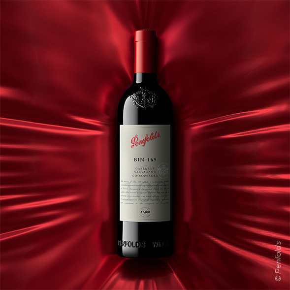 A bottle of wine Penfolds Bin 169