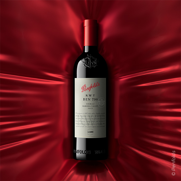 A bottle of wine Penfolds RWT BIN 798
