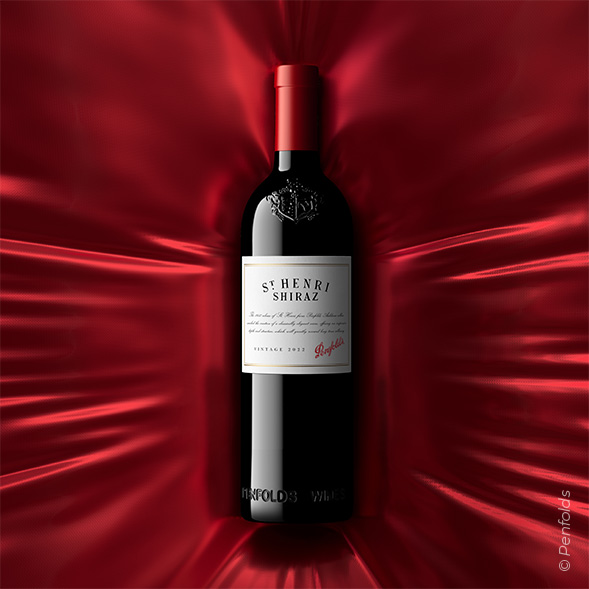 A bottle of wine Penfolds St Henri