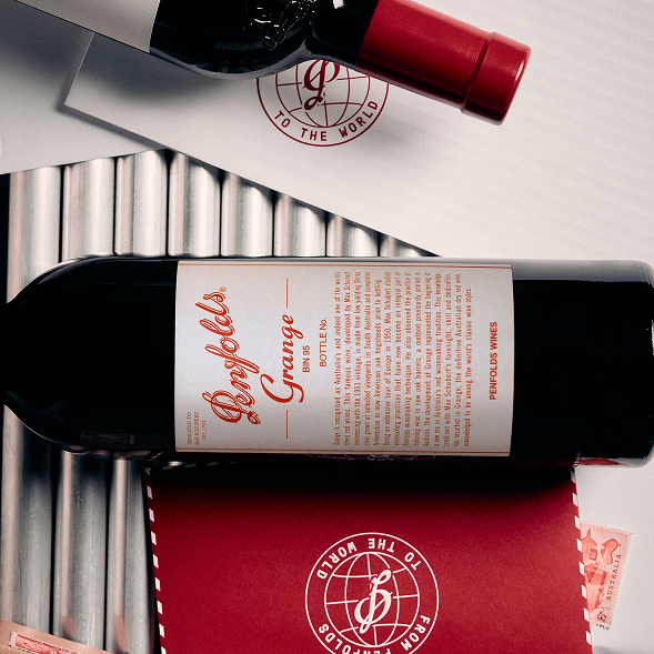 Eine Flasche Wein Penfolds Grange