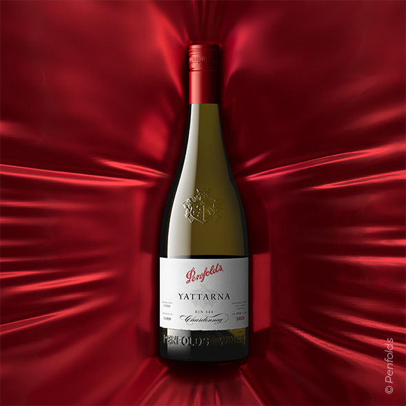 A bottle of wine Penfolds Yattarna