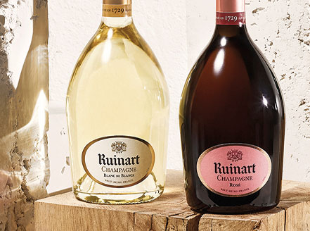 ChampagneCoffret RUINART URBANE CAVE Comprenant 1 bt de Ruinart R,blanc de  blanc, Rosé en 75 cl