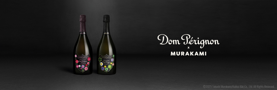 Deux bouteilles de Dom Pérignon x Murakami