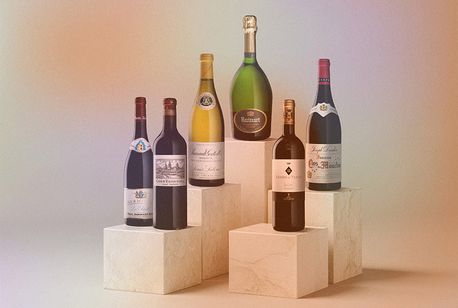 Une selection de vins et champagne