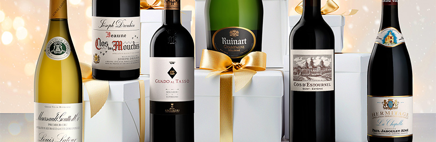 Two magnums of red wine and champagne