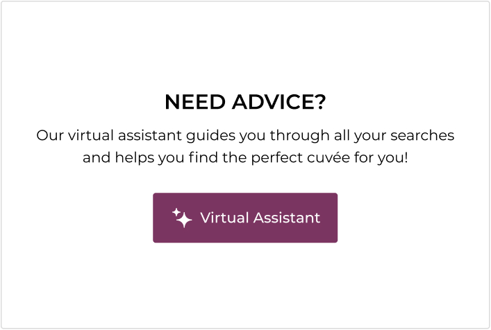Need advice? Our virtual assistant guides you through all your searches and helps you find the perfect cuvée for you!