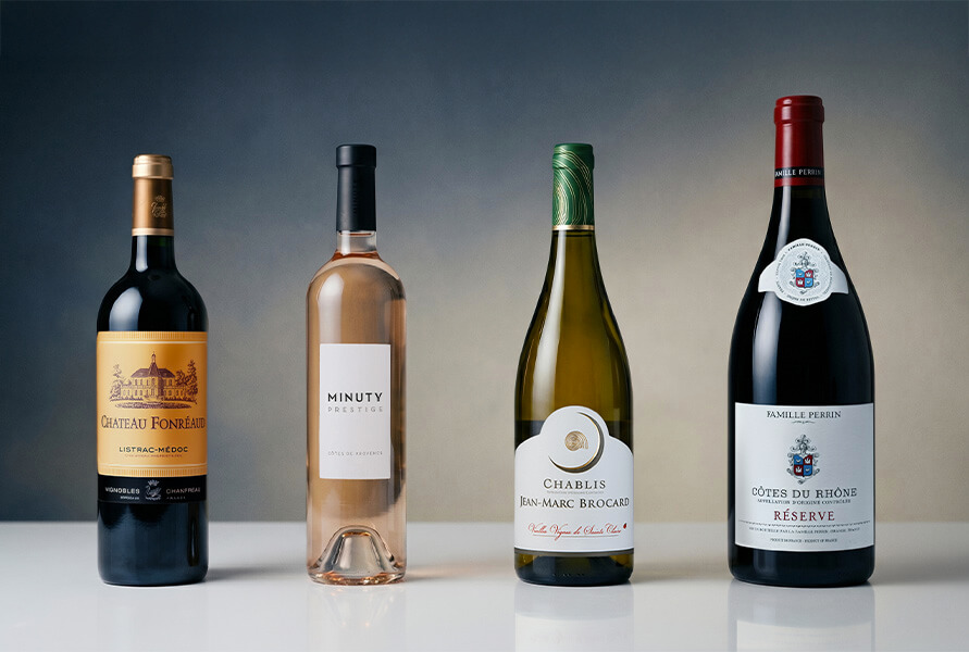 Three bottles of wines