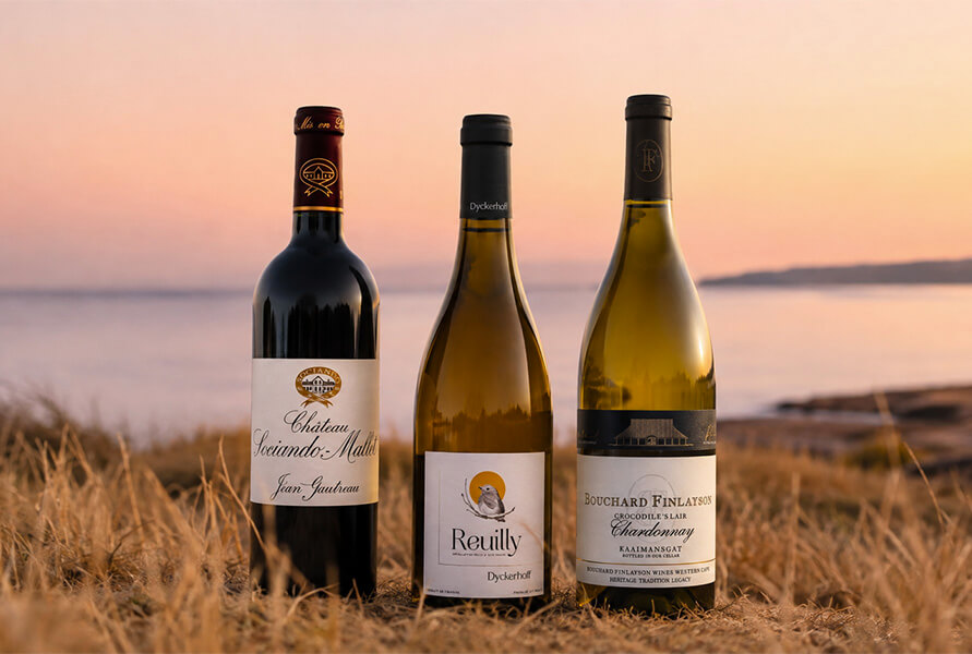 Selection of wines and champagne for the offer – up to -40% off from two cases purchased
