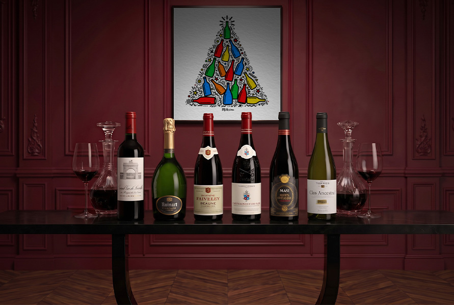 Selection de bouteille pour l'offre de fin d'année