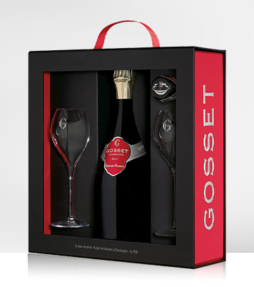 Coffret Grande Réserve 2 Flûtes et 1 Bouchon
