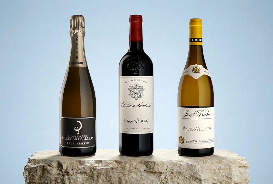 Two bottles in winter snow landscape