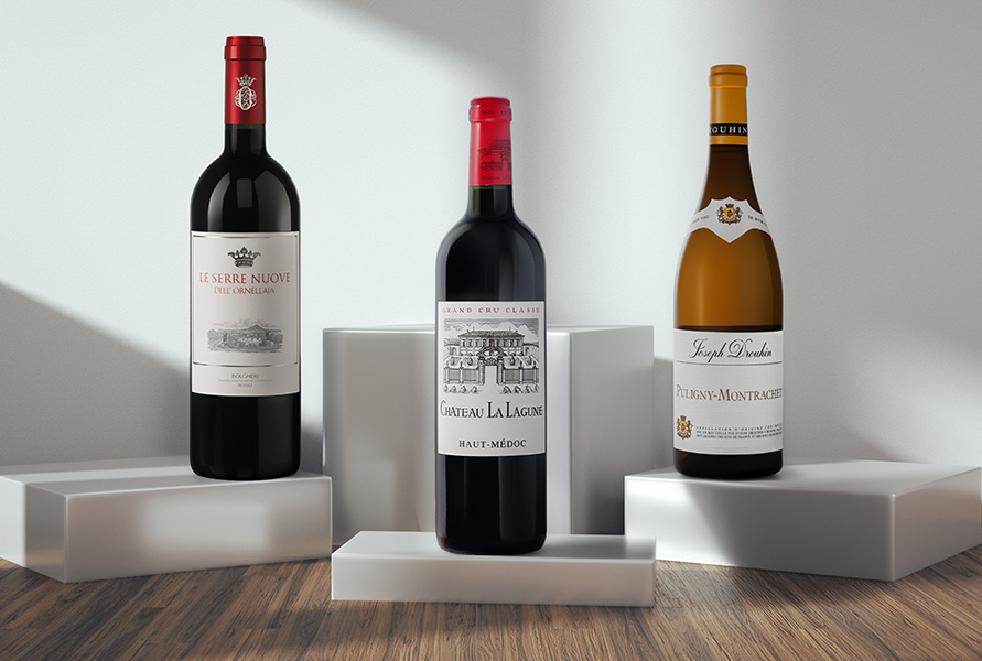 Three bottles of wines