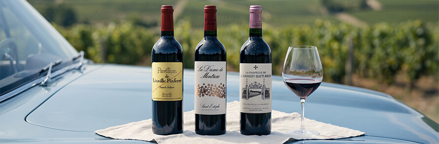 Three bottles of wines