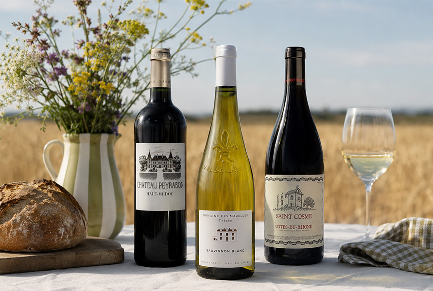 Bottles of wines