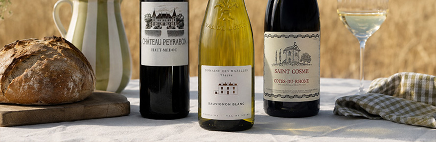 Three bottles of wines