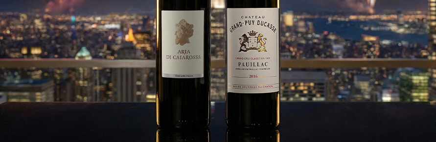 Two bottle with New york view